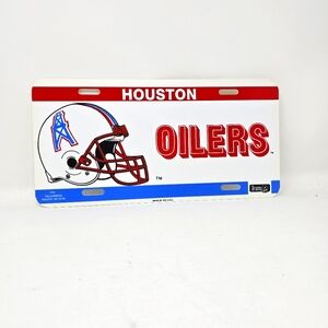 Vintage Houston "Oilers" Plastic License Plate Regular Size